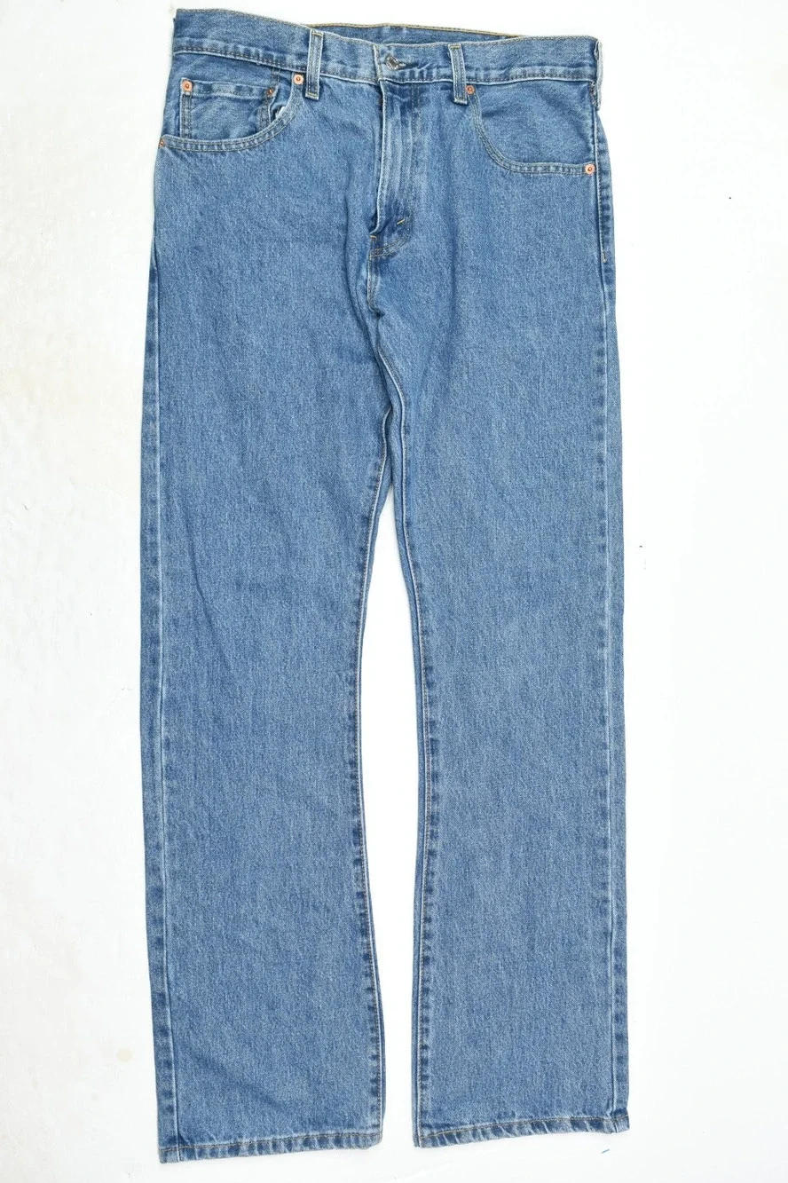 Levis 517 Boot Cut Jeans Mens 33x34 Blue Slim Fit High Rise Cotton Denim